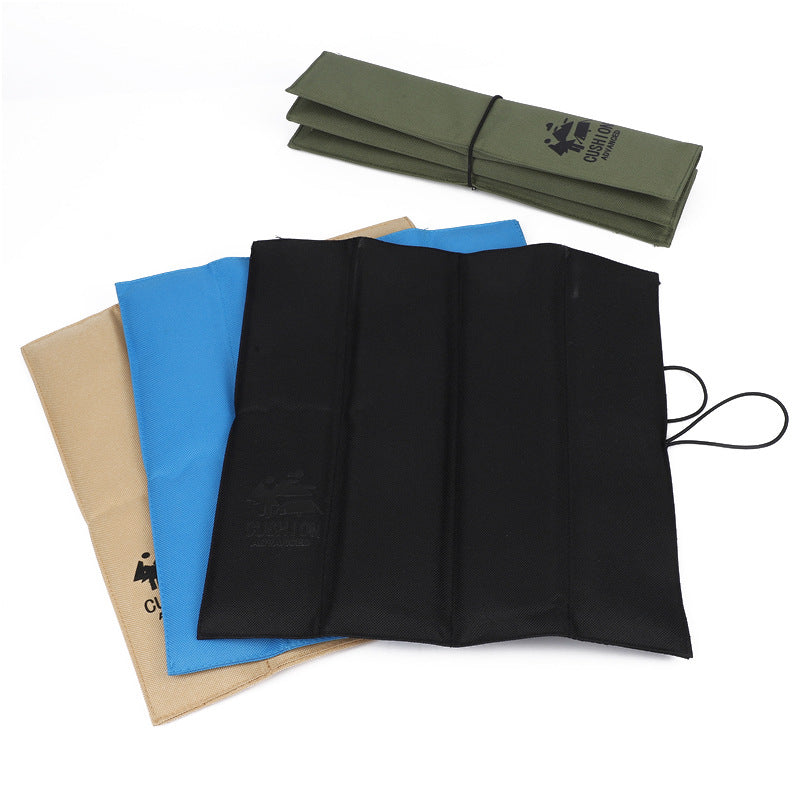 4 PCS Black Portable Waterproof Outdoor Picnic Mat, Moisture-Proof Thermal Seat Pad, Foldable and Lightweight Travel Cushion