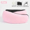 Pink Velcro Tape Memory Foam U-Shaped Neck Pillow - Snail Travel Cushion for Airplane, Office Nap, and Travel - Adjustable with Magnetic Therapy Cloth