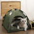 S Green Foldable Breathable Summer Pet Tent with Cooling Mat  Portable Outdoor and Indoor Pet Shelter