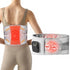 Grey And Orange Wireless Heated Waist Massager with Lumbar Support  Smart Back Pain Relief Device