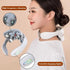 White Portable Electric Neck Massager â€“ Intelligent Pulse Therapy with Heat and 4 Massage Heads