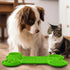Blue Silicone Pet Licking Mat Slow Feeder Pad with Strong Suction and Foldable Design, Heat Resistant -40Â°C to 240Â°C, for Dogs and Cats