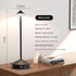 Black Modern Minimalist Aluminum LED Mushroom Night Light - Creative Bedside Atmosphere Lamp for Dining Room and Bedroom