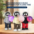 Holding the dreamy starry sky grey top + navy blue pants Creative Astronaut Bluetooth Speaker with 3D Starry Sky Lighting, Portable Wireless Moon Lamp Speaker  Perfect Gift for Space Enthusiasts