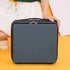 Dark Blue Mini 16-Inch Password-Protected ABS Storage and Carry-On Luggage Box | Front-Opening Cosmetic Organizer | Lightweight 1.46kg Travel Case