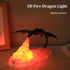 Red Fire Dragon 3D Printed LED Dragon Flame Night Light â€“ Unique Decorative Lamp for Desk, Bedroom & Gift Ideas