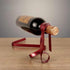 Red Modern Ribbon Wine Bottle Holder - Creative Floating Wine Rack for Home and Bar DÃ©cor