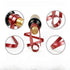 Red Modern Ribbon Wine Bottle Holder - Creative Floating Wine Rack for Home and Bar DÃ©cor