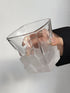 4 Pcs Frosted Ice Cube Glass  Creative Whiskey Glass, Premium Textured Tumbler, 300ml Capacity for Home Bars