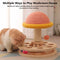 Large Pink Interactive Cat Scratching Post with Ball Track  Fun Mushroom-Shaped Cat Toy for Play, Scratching, and Entertainment