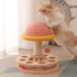 Large Pink Interactive Cat Scratching Post with Ball Track  Fun Mushroom-Shaped Cat Toy for Play, Scratching, and Entertainment