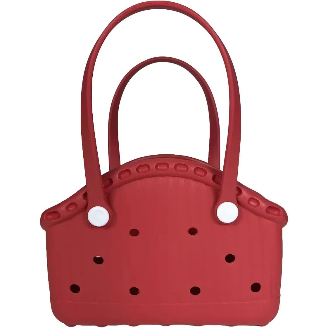 Red Portable EVA Pet Handbag - DIY Custom Decoration Carrier for Small Pets, Beach, and Outdoor Use Large Capacity