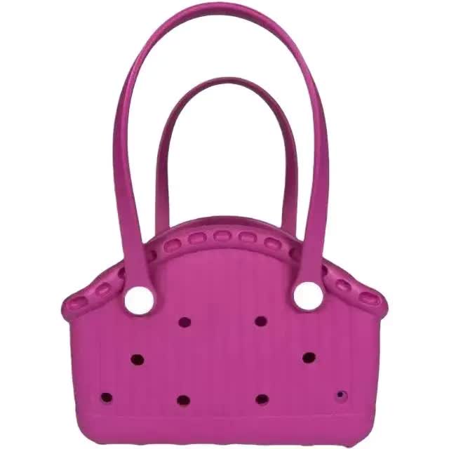 Rose Red Portable EVA Pet Handbag - DIY Custom Decoration Carrier for Small Pets, Beach, and Outdoor Use Large Capacity