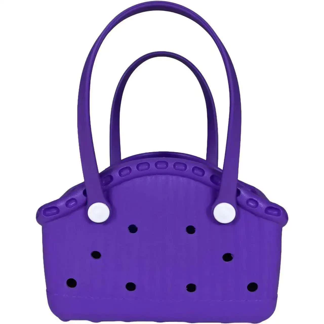 Purple Portable EVA Pet Handbag - DIY Custom Decoration Carrier for Small Pets, Beach, and Outdoor Use Large Capacity