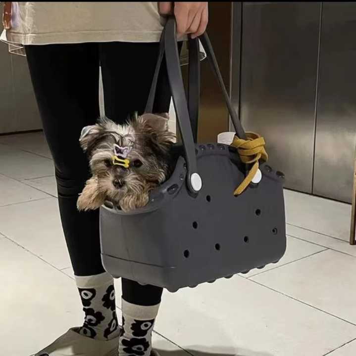 Green Portable EVA Pet Handbag - DIY Custom Decoration Carrier for Small Pets, Beach, and Outdoor Use Large Capacity