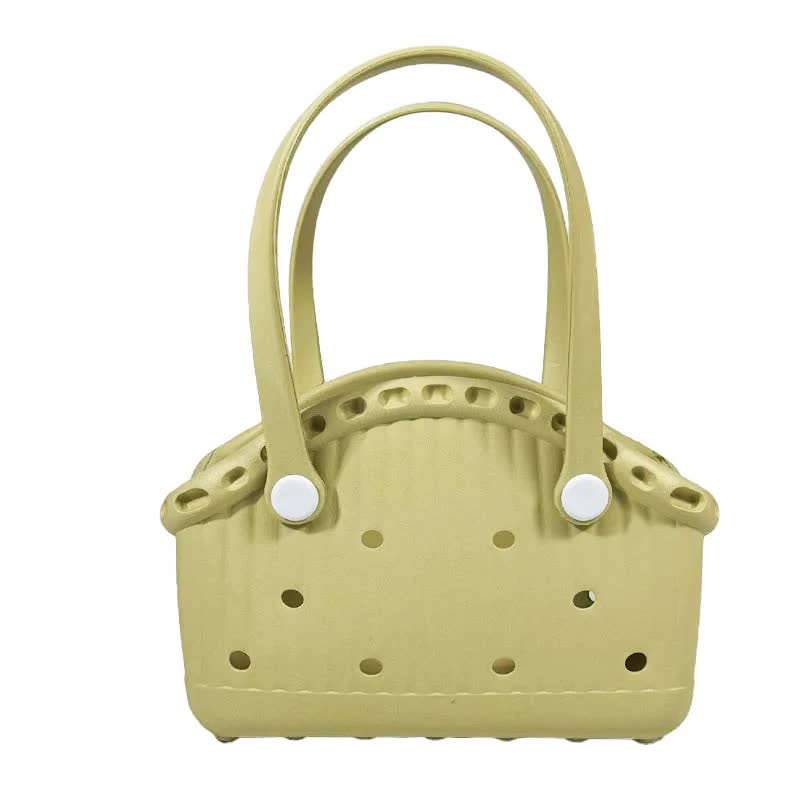 Khaki Portable EVA Pet Handbag - DIY Custom Decoration Carrier for Small Pets, Beach, and Outdoor Use Large Capacity