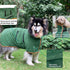 S Green Pet Dog Quick-Dry Bathrobe â€“ Absorbent Towel Robe for Medium and Large Dogs