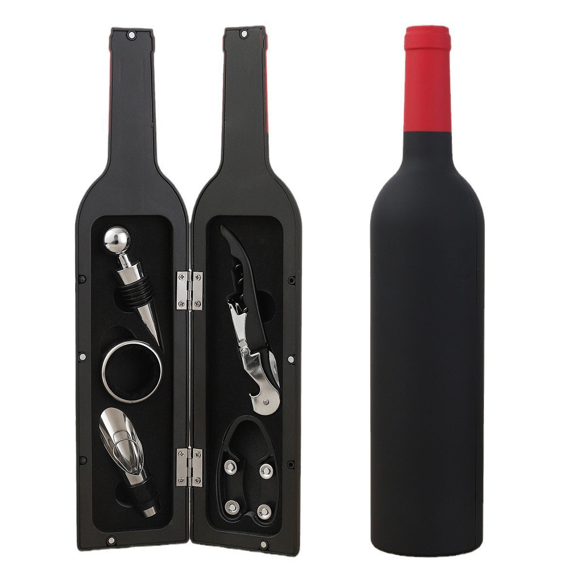 Red Closure Creative Wine Accessories Set  5-Piece High-Grade Wine Tool Gift Set