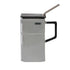 Grey Creative Retro Refrigerator Ceramic Mug with Lid and Straw - 550ml Coffee Cup - Unique Gift for Couples or Office Use