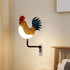 Grey USB Rechargeable Rooster Wall Lamp with Sound, Aromatherapy, and Decorative Design â€“ Creative Nightlight for Bedroom and Corridor