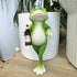 2 Pcs Green Realistic Standing Frog Pot Hanger  Glass Fish Tank Edge Decor, Outdoor Garden Animal Ornament, Hanging Planter Decoration