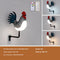 Silver USB Rechargeable Rooster Wall Lamp with Sound, Aromatherapy, and Decorative Design - Creative Nightlight for Bedroom and Corridor