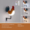 Brown USB Rechargeable Rooster Wall Lamp with Sound, Aromatherapy, and Decorative Design - Creative Nightlight for Bedroom and Corridor