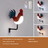 Red USB Rechargeable Rooster Wall Lamp with Sound, Aromatherapy, and Decorative Design - Creative Nightlight for Bedroom and Corridor