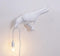 White Bird Right Wall Lamp Nordic Resin Bird Wall Lamp - Creative Animal Bedside Decorative USB Night Light, Stylish Bird Perched Lamp for Bedroom and Living Room