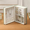 Light Green Creative PU Jewelry Storage Book - Magnetic Closure Organizer for Earrings, Rings, and NecklacesThe Jewelry is a prop for the photo shoot and is not included
