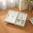 Light Green Creative PU Jewelry Storage Book - Magnetic Closure Organizer for Earrings, Rings, and NecklacesThe Jewelry is a prop for the photo shoot and is not included