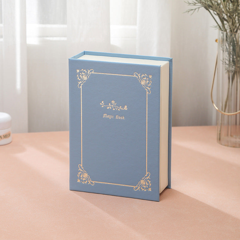 Blue Creative PU Jewelry Storage Book - Magnetic Closure Organizer for Earrings, Rings, and NecklacesThe Jewelry is a prop for the photo shoot and is not included