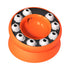 Orange Interactive Slow Feeder Cat Bowl 15° Tilt Design, Puzzle Feeder for Healthy Eating