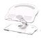 White Acrylic Foldable Tablet and Phone Stand - 360Â° Rotation, Anti-Slip Design, Lightweight and Compact