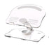 White Acrylic Foldable Tablet and Phone Stand - 360Â° Rotation, Anti-Slip Design, Lightweight and Compact