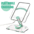 White Acrylic Foldable Tablet and Phone Stand - 360Â° Rotation, Anti-Slip Design, Lightweight and Compact