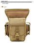 Black Tactical Outdoor Leg Bag  900D Durable Multi-Layer Waist Pack for Cycling, Fishing, and Security