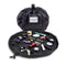 Black Portable Drawstring Cosmetic Storage Bag for Travel and Daily UseCosmetics pictured are photo props and are not included