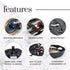 Black Portable Drawstring Cosmetic Storage Bag for Travel and Daily UseCosmetics pictured are photo props and are not included