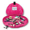 Pink Portable Drawstring Cosmetic Storage Bag for Travel and Daily UseCosmetics pictured are photo props and are not included