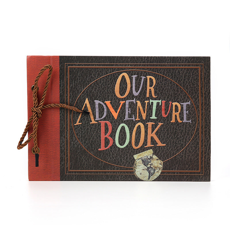 26*18CM 2 Pcs Vintage DIY Scrapbook Photo Album - Our Adventure Book for Travel and Memories