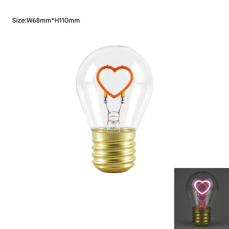 Heart Shape Portable USB Rechargeable LED Bulb - Night Light & Festive Decor