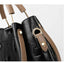 Black Elegant Embossed PU Leather Tote Bag for Women - Large Capacity Handbag with Inner Pouch
