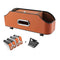 Orange Car Seat Back Organizer - Multi-Function Storage Box with Tissue Holder, Cup Holder, and Phone Mount