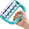 2PCS Blue Handheld Roller Massager - Mini Five-Row Manual Muscle Relaxation Tool for Acupressure and Stress Relief