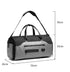 Men's Black Waterproof Multi-Functional Travel Duffel Bag - Foldable Short Trip Gym Bag with Shoe Compartment