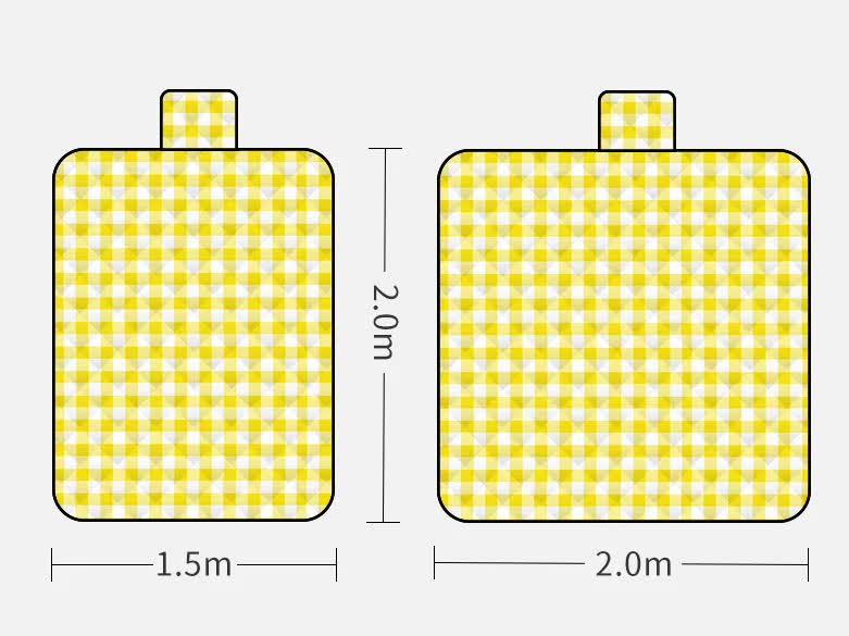 Thickened Waterproof Picnic Blanket - Portable Outdoor Beach Mat for Camping and Hiking 150*200cm(Bordeaux)