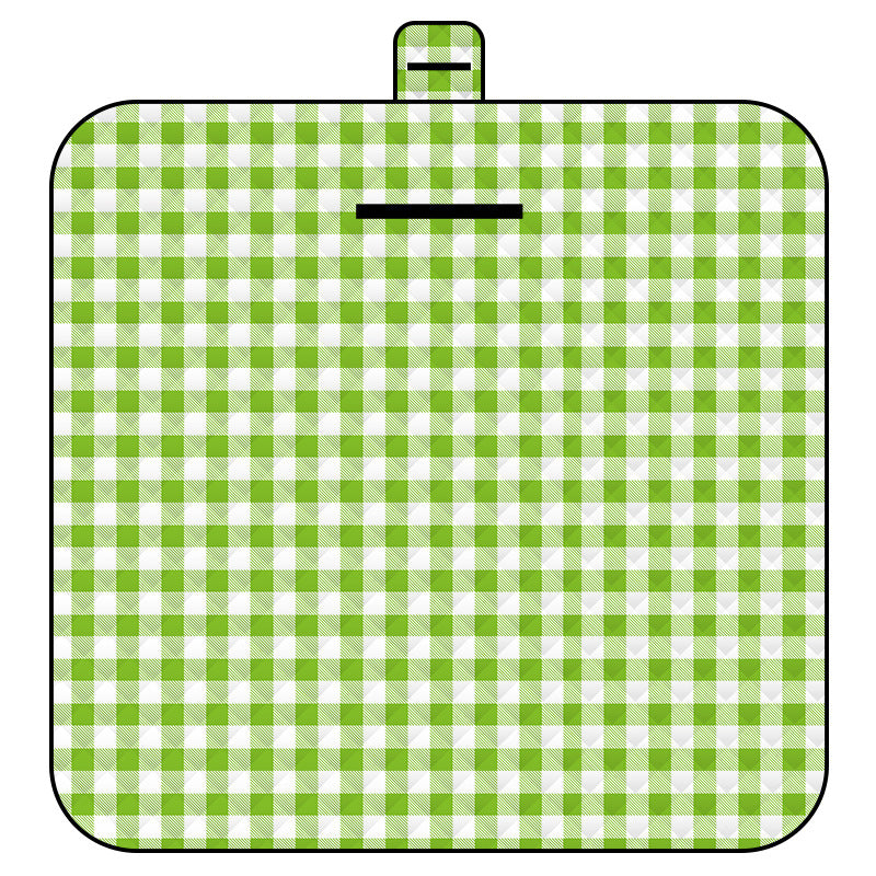 Thickened Waterproof Picnic Blanket - Portable Outdoor Beach Mat for Camping and Hiking 150*200cm(Green Plaid)