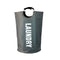 Dark Gray Large-Capacity Double Oxford Fabric Laundry Hamper with Aluminum Handles - Durable Round Clothes Basket for Home Storage