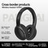 Black VJE901 Wireless Bluetooth Over-Ear Headphones with Active Noise Cancelling